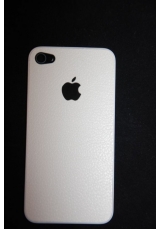 Крышка (панель) для Iphone 4. Кожа, белый цвет