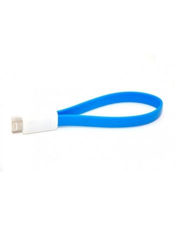 Короткий магнитный кабель Iphone 5. Синий цвет