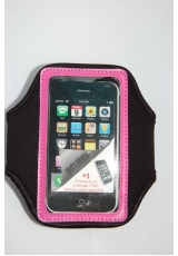 Спортивный чехол для Iphone 4/4s. Черный+розовый цвет