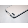 Ультратонкий чехол Flip Iphone 5, натур кожа. Белый цвет