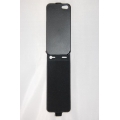 Ультратонкий чехол Flip Iphone 5, натур кожа. Черный цвет