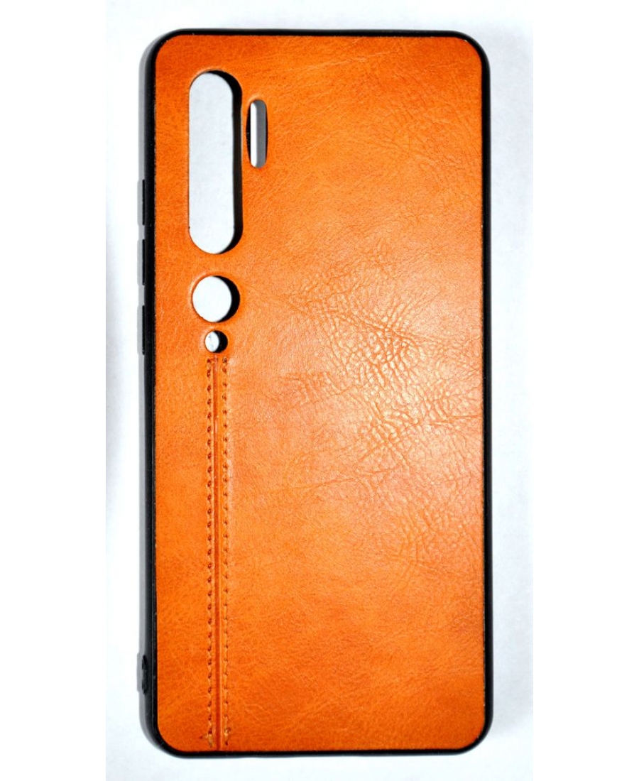 Чехол Xiaomi Mi note 10/10 pro кожа. Коричневый цвет