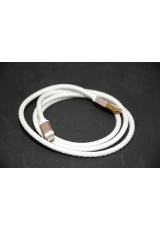 Кабель lightning iphone/ipad плетеная кожа, двухсторонний USB, 1 метр. Белый цвет