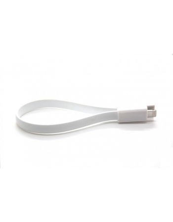 Короткий магнитный кабель Iphone 5. Белый цвет