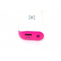 Мобильный аккумулятор Power bank 6000 Mah. Розовый цвет