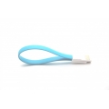 Короткий магнитный кабель Iphone 5. Голубой цвет
