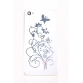 Панелька Iphone 4s "Бабочки". Белый цвет