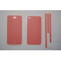 Карбоновая наклейка Iphone 4. Розовый (матовый) цвет