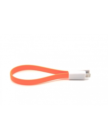 Короткий магнитный кабель Iphone 5. Оранжевый цвет