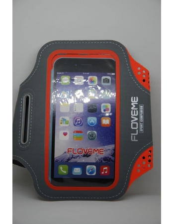 Спортивный чехол для iPhone 5 5S SE 6 6S 7 8 X на руку Floveme. Оранжевый цвет