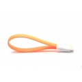 Короткий магнитный кабель Iphone 5. Оранжевый цвет