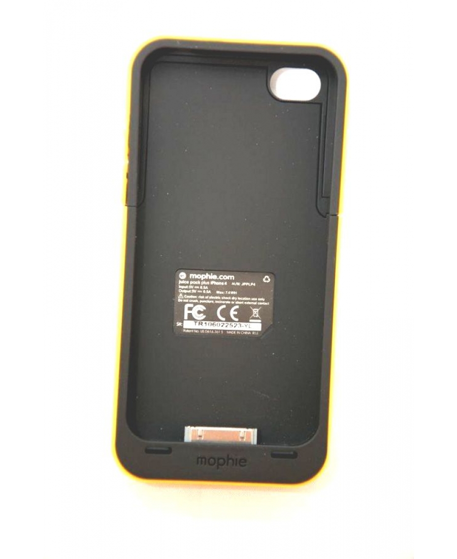 Чехол-аккумулятор для Iphone 4/4s Mophie Juice Pack. Желтый цвет