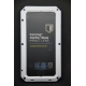 Металлический защищенный чехол Iphone 8 Gorilla Glass. Белый цвет