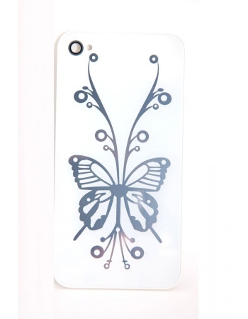 Панелька Iphone 4s "Бабочка". Белый цвет