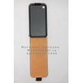 Чехол flip для Iphone 3G/3Gs. Натуральная кожа. Черный цвет
