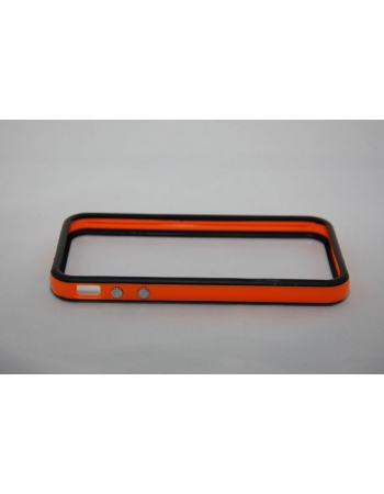 Чехол Iphone 4/4s Bumper. Черный/оранжевый цвет