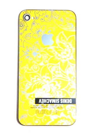 Крышка Iphone 4s Simachev. Желтый цвет