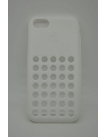 Силиконовый чехол Iphone 5c DOT. Белый цвет