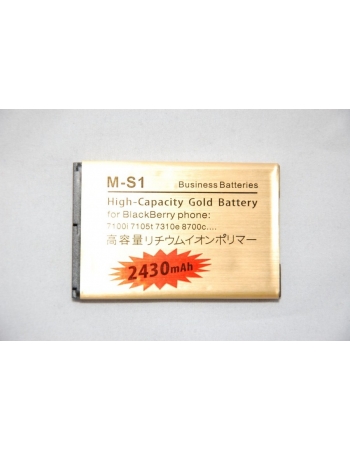 Усиленный аккумулятор для Blackberry 9000/9700/9780, M-S1 емкость 2430 Mah, Gold Edition
