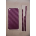 Карбоновая наклейка Iphone 4. Фиолетовый цвет