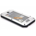 Металлический чехол Iphone 5/5s Taktik extreme+ Gorilla Glass. Серебристый цвет