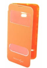 Чехол Samsung Galaxy S5 flip. Оранжевый цвет