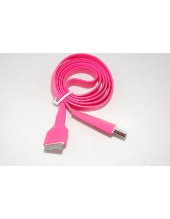 Плоский кабель для Iphone. Розовый цвет